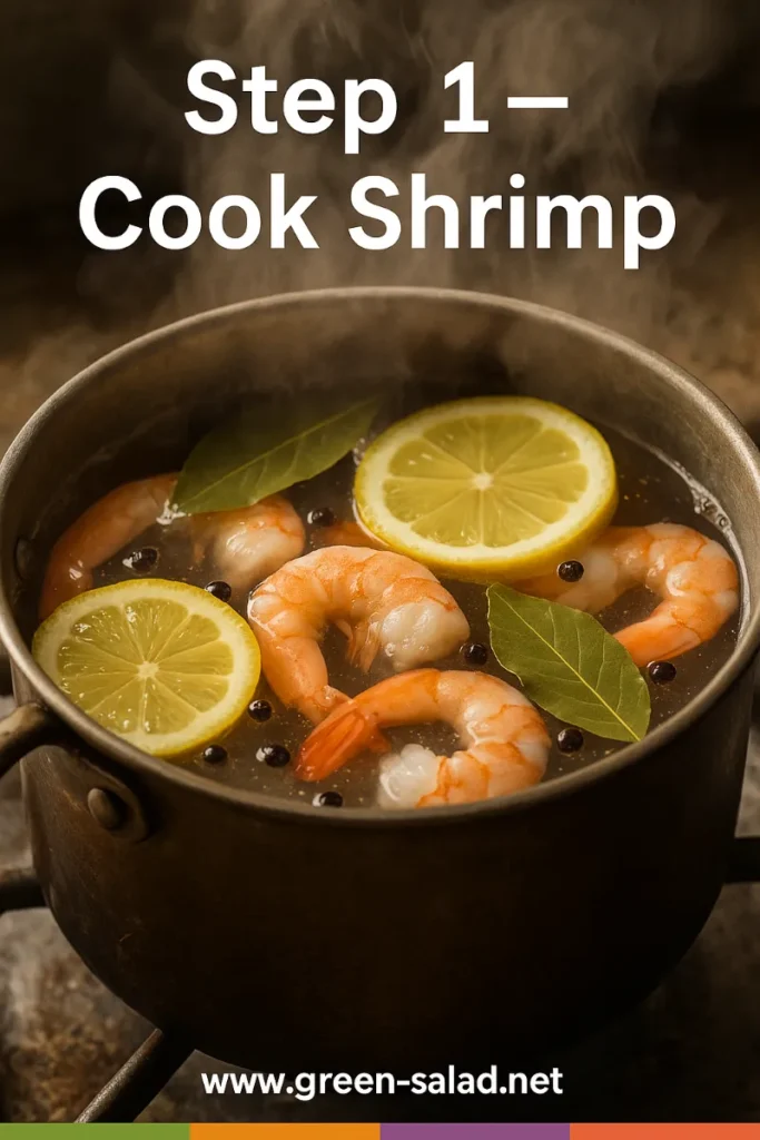 Classic Shrimp Louie Salad Recipe for a Fresh West Coast Favorite 6 Cooking shrimp for Classic Shrimp Louie Salad recipe